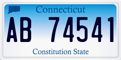 CT license plate AB74541