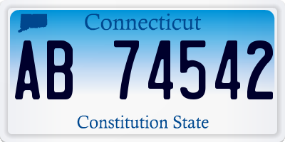 CT license plate AB74542