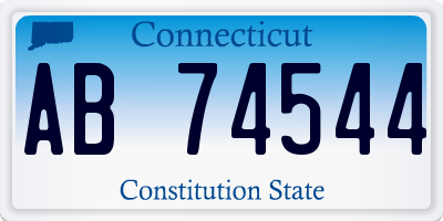 CT license plate AB74544