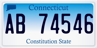 CT license plate AB74546