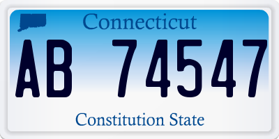 CT license plate AB74547