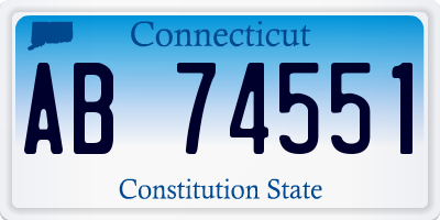 CT license plate AB74551