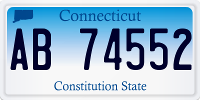 CT license plate AB74552