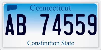 CT license plate AB74559