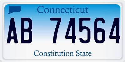 CT license plate AB74564