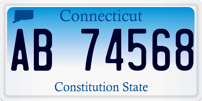 CT license plate AB74568