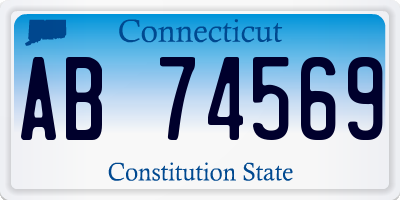 CT license plate AB74569