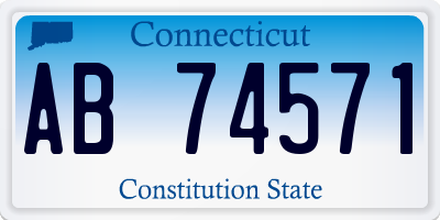 CT license plate AB74571