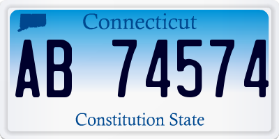 CT license plate AB74574