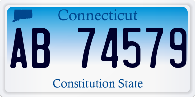 CT license plate AB74579