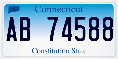 CT license plate AB74588