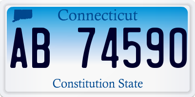 CT license plate AB74590