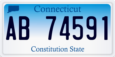 CT license plate AB74591