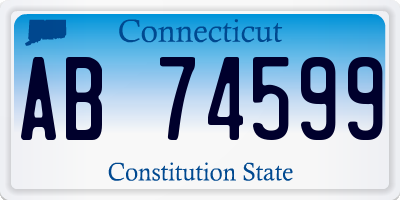 CT license plate AB74599