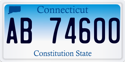 CT license plate AB74600