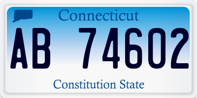 CT license plate AB74602