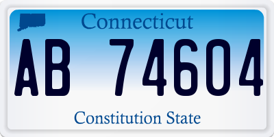 CT license plate AB74604