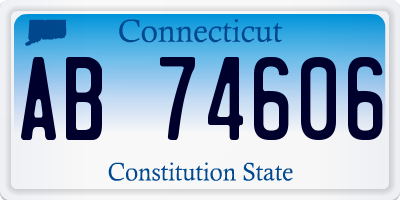 CT license plate AB74606