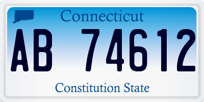 CT license plate AB74612