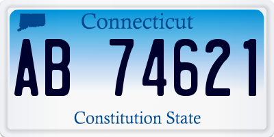 CT license plate AB74621