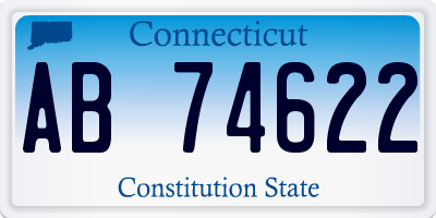 CT license plate AB74622