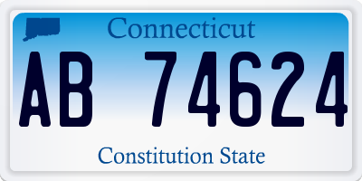 CT license plate AB74624