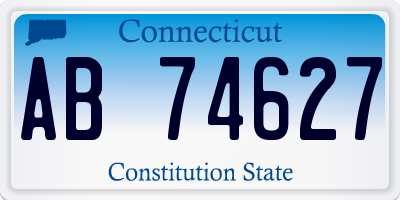 CT license plate AB74627