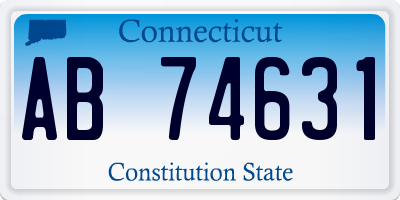 CT license plate AB74631