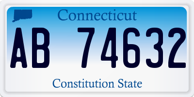 CT license plate AB74632