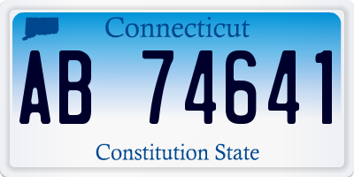 CT license plate AB74641