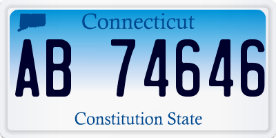 CT license plate AB74646