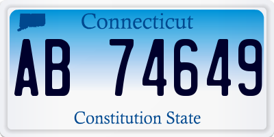 CT license plate AB74649