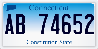 CT license plate AB74652