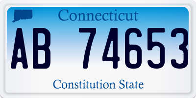 CT license plate AB74653