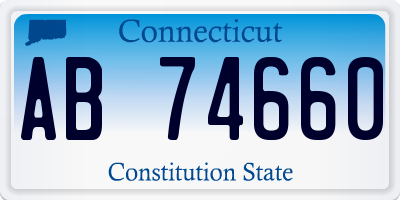 CT license plate AB74660