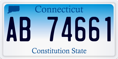 CT license plate AB74661