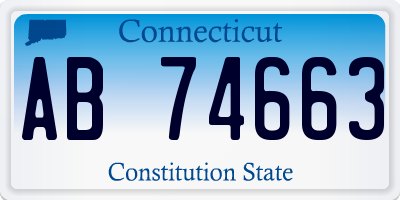 CT license plate AB74663