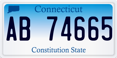 CT license plate AB74665