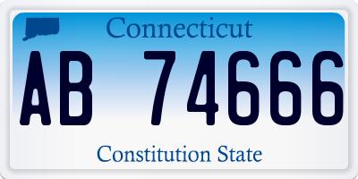 CT license plate AB74666