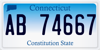 CT license plate AB74667