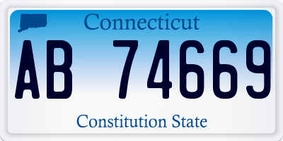 CT license plate AB74669