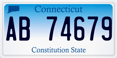 CT license plate AB74679