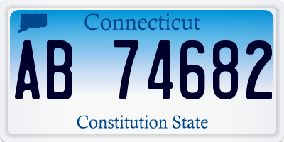 CT license plate AB74682