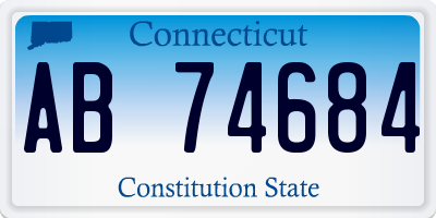 CT license plate AB74684