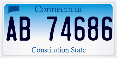 CT license plate AB74686