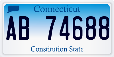 CT license plate AB74688