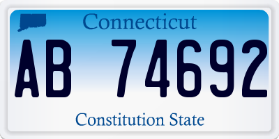 CT license plate AB74692