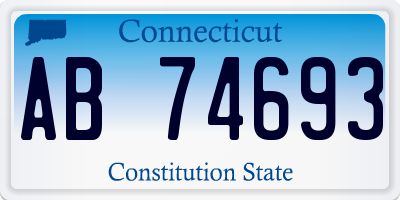 CT license plate AB74693