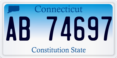 CT license plate AB74697