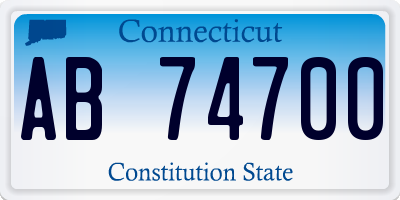 CT license plate AB74700